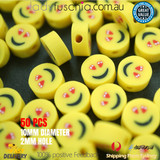 10MM POLYMERE CLAY RED EYE YELLOW FACES