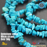 BLUE TURQUOISE GEMSTONE CHIPS