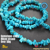 BLUE TURQUOISE GEMSTONE CHIPS