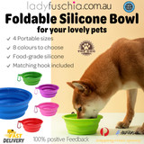 Portable Foldable Pet Bowl Collapsible Silicone Food Water Feeder Dog Cat Cup