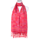 Women 100% Pashmina Premium Winter Scarf Wrap RED SCP660-2