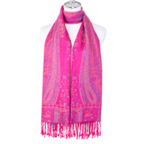 Women 100% Pashmina Premium Winter Scarf Wrap Hot Pink SCP672-2