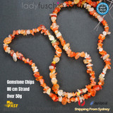 Gemstone Chips 80cm Strand 50g Mix Spacers Jewellery DIY Necklace Jewelry Beads ORANGE
