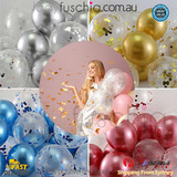 10Pcs Confetti Metallic Latex Balloons Set Balloon Birthday Wedding Party Deco