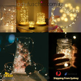 3-10 M Led Battery Powered Copper Wire String Fairy Xmas Party Lights Warm White