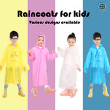 Kids Raincoat Uni sex Jacket Hoodie Boy Girl Backpack Animal Waterproof Breath