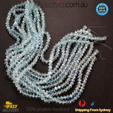 1 Strand 8mm L Blue Rondelle Faceted Glass Crystal Beads Multi Colour 65 PCs DIY