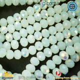 1 Strand 8mm White Pacific Opal AB FC Glass Crystal Beads Multi Colour 65PCs DIY