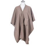 Coffee Open Front Cape Coat SP1060 COFFEE