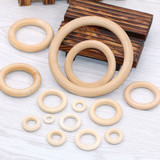  Have one to sell? Sell it yourself 10-30pcs 40mm Unfinished Natural Wooden Round Ring Jewelry Making DIY Wood Craft