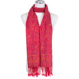 RED Pashmina Feeling Scarf SCP782-6