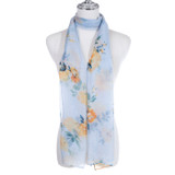 BLUE Lightweight Cotton Feeling Scarf SCX1422-1