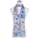 BLUE Lightweight Cotton Feeling Scarf SCX1423-5