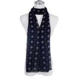 BLACK Lightweight Cotton Feeling Scarf SCX1426-1