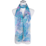 BLUE Lightweight Cotton Feeling Scarf SCX1430-4