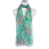 GREEN Lightweight Cotton Feeling Scarf SCX1437-3