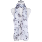 WHITE Lightweight Cotton Feeling Scarf SCX1438-5