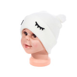 WHITE Kids Beanies HATMK037-3