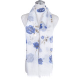 WHITE All Season Ladies Scarf Scarf SC1507-2