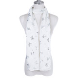 WHITE All Season Ladies Scarf Scarf SC1859-5