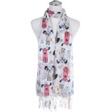 WHITE All Season Ladies Scarf Scarf SC1883-1