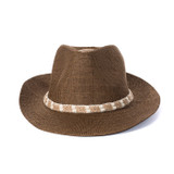 Wide Brim Straw Panama Beach Fedora Sun Hat Men Women Roll up Straw Cowboy Hat HAT940-1