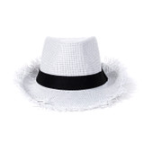 Wide Brim Straw Panama Beach Fedora Sun Hat Men Women Roll up Straw Cowboy Hat HAT941-2