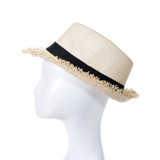 Wide Brim Straw Panama Beach Fedora Sun Hat Men Women Roll up Straw Cowboy Hat HAT941-4