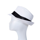 Wide Brim Straw Panama Beach Fedora Sun Hat Men Women Roll up Straw Cowboy Hat HAT942-1