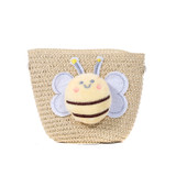Little Cute Bumblebee KidsStraw Bag with Strap