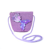 Purple Mermaid KidsStraw Bag with Strap