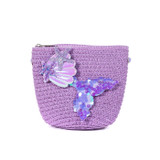 Purple Mermaid KidsStraw Bag with Strap