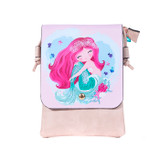 Pink Mermaid Flap Kids Bag with Strap