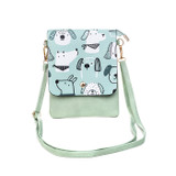 Teal Dog Flap Kids Bag with Strap