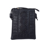 BLACK Crossbody Envelope-Style Bag B6430A-1