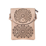 SAND Flap Crossbody Envelope-Style Bag B6441A-2