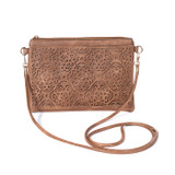 BROWN Crossbody Envelope-Style Bag B6443A-5