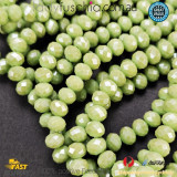 1 Strand 8mm Light Green Rondelle Faceted Glass Crystal Beads 60pcs 8mm-025