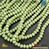 1 Strand 8mm Light Green Rondelle Faceted Glass Crystal Beads 60pcs 8mm-025