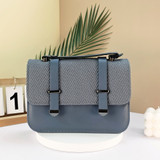 Blue Grey Small Women's Modern Bags with Coin Purse B6470