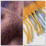 Women Winter Oversized Scarf Soft Warm Brushed Acrylic Long Tassel Blanket Scarf 38×200cm-2687