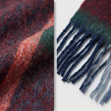 Women Winter Oversized Scarf Soft Warm Brushed Acrylic Long Tassel Blanket Scarf 38×200cm-2687