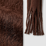 Women Classic Long Winter Scarf Plain Soft Warm Tassel Scarf Acrylic Shawl Wrap 200cm-2685