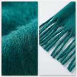 Women Classic Long Winter Scarf Plain Soft Warm Tassel Scarf Acrylic Shawl Wrap 200cm-2685