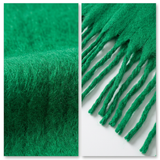 Women Classic Long Winter Scarf Plain Soft Warm Tassel Scarf Acrylic Shawl Wrap 200cm-2685