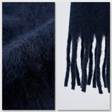 Women Classic Long Winter Scarf Plain Soft Warm Tassel Scarf Acrylic Shawl Wrap 200cm-2685