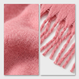 Women Classic Long Winter Scarf Plain Soft Warm Tassel Scarf Acrylic Shawl Wrap 200cm-2685