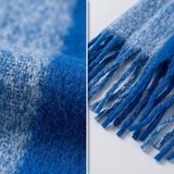 Women Warm Winter Scarf Soft Long Tassel Blanket Scarf 50×190cm Brushed Acrylic Shawl Wrap-2677