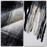 Women Plaid Winter Scarf Soft Long Tassel Scarf 50×190cm Warm Blanket Scarf Brushed Acrylic Shawl Wrap-2675
