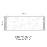 Women Winter Scarf Floral Print Long Scarf Soft Warm Shawl Wrap 70×180cm Fashion Tassel Blanket Scarf Lightweight Acrylic-2619